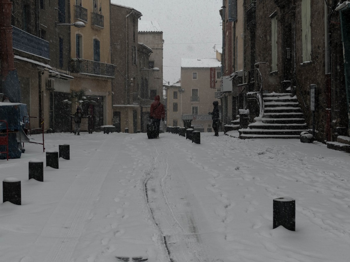 Agde sous la neige