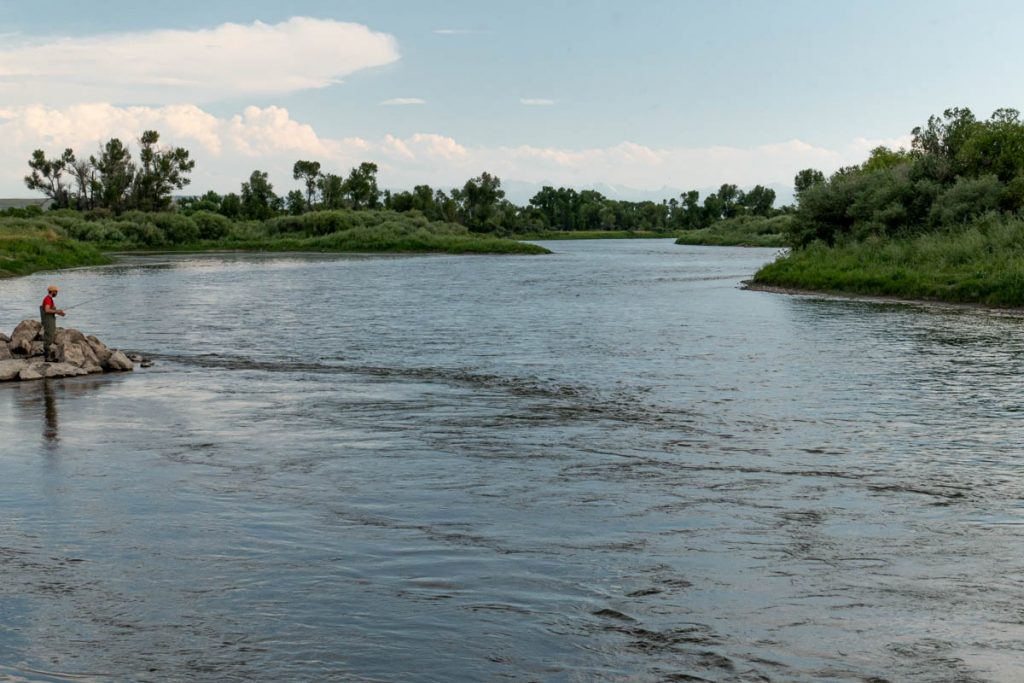 Pêcheur-sur-la-Madison River